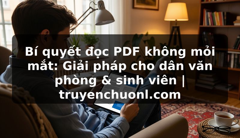 Bí quyết đọc PDF không mỏi mắt: Giải pháp cho dân văn phòng & sinh viên | truyenchuonl.com